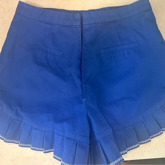 ALEXIS Blue flared shorts - Picture 3 of 4